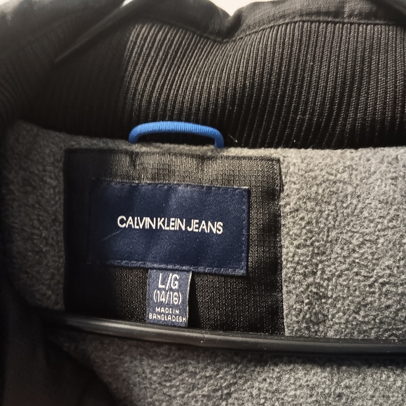 Calvin Klein Jeans Boys Black Winter Jacket Size 14/1 - Picture 3 of 7